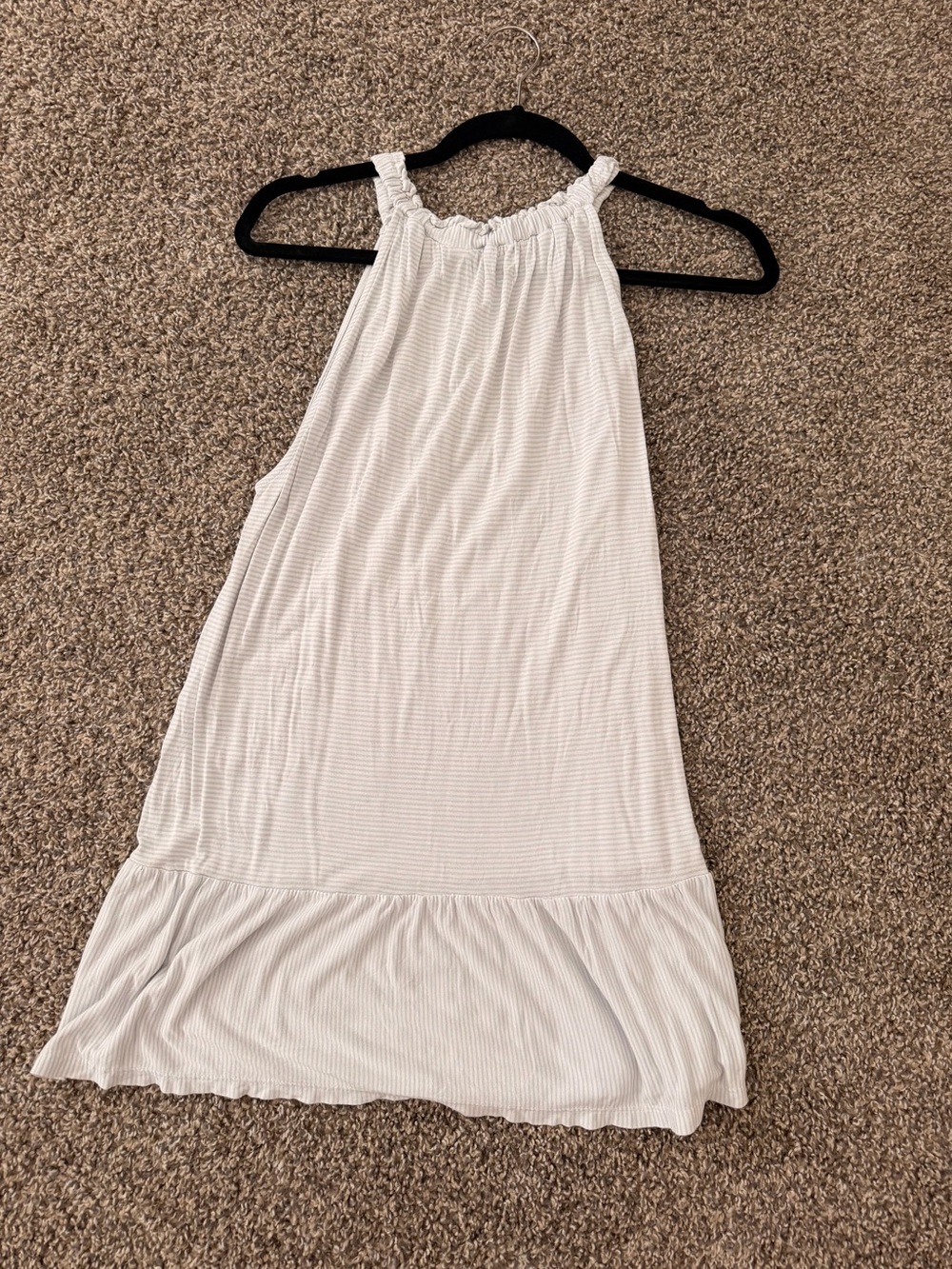 LOFT Striped Ruffled Tank Top